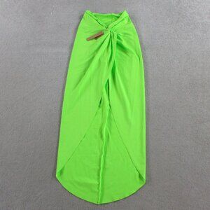 SKIMS Recycled Swim Sarong Skirt Womens 2XS XXS Neon Green Beach Bright Colorful